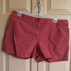 LOFT Polka Dot Red Shorts